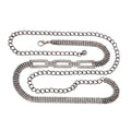 Kristall Gürtel ,100% Glaskristall und Metall, L130cm, 60g, schwarz