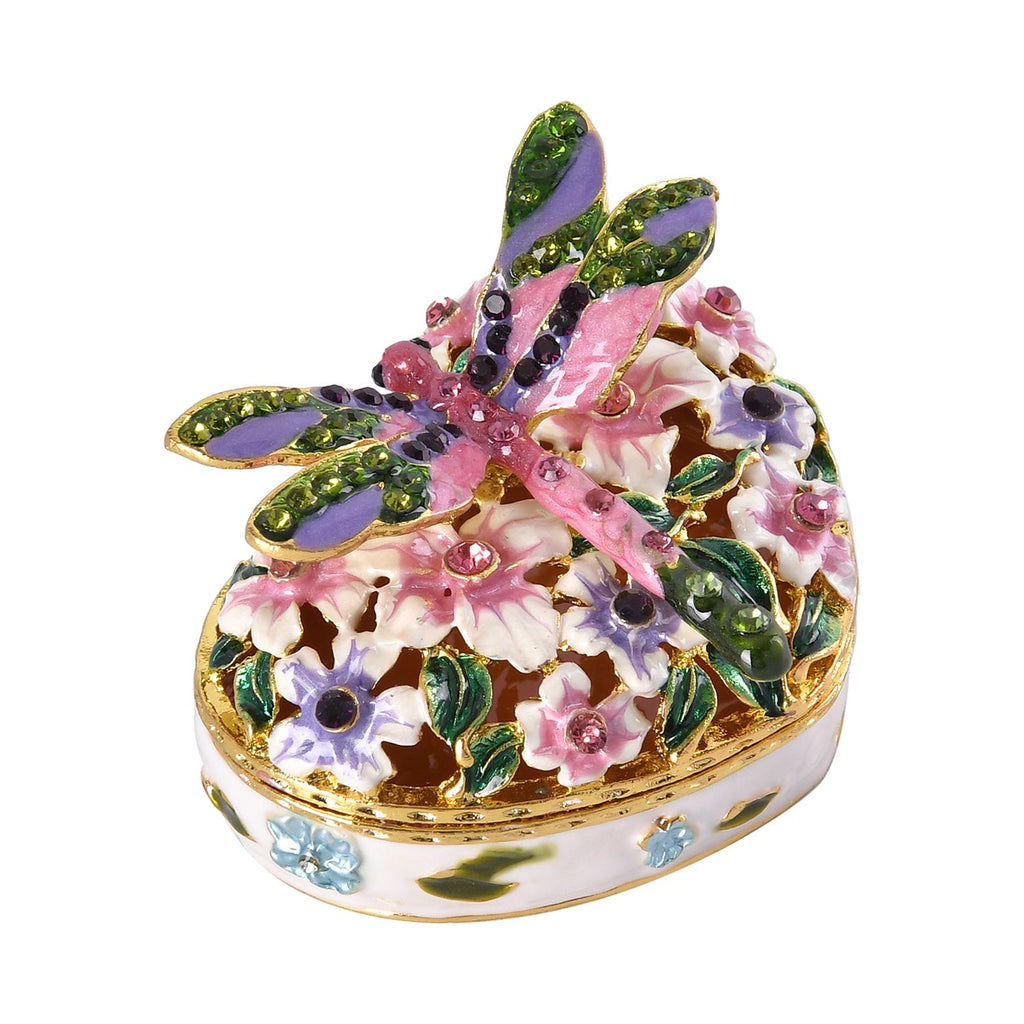 Rosafarbene Libelle Deko Schmuckdose, Größe: 6,8x2x6 cm