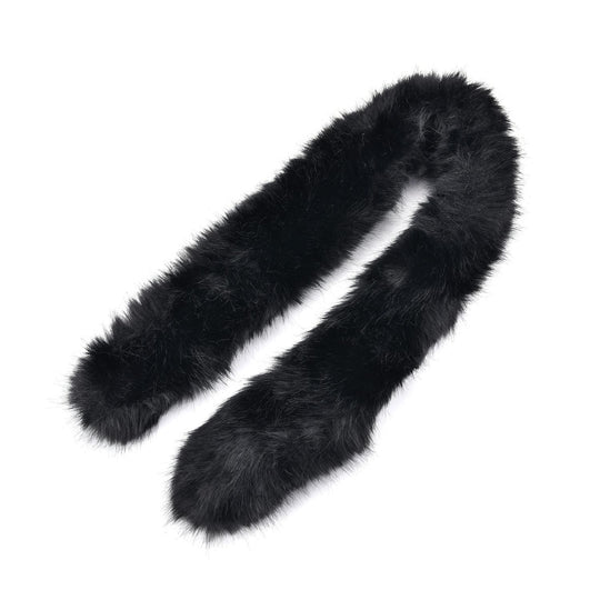 faux fux scarfMaterial: 100%PolyesterSize: 80 length * 7cm wideweight: 68 gcolor: black