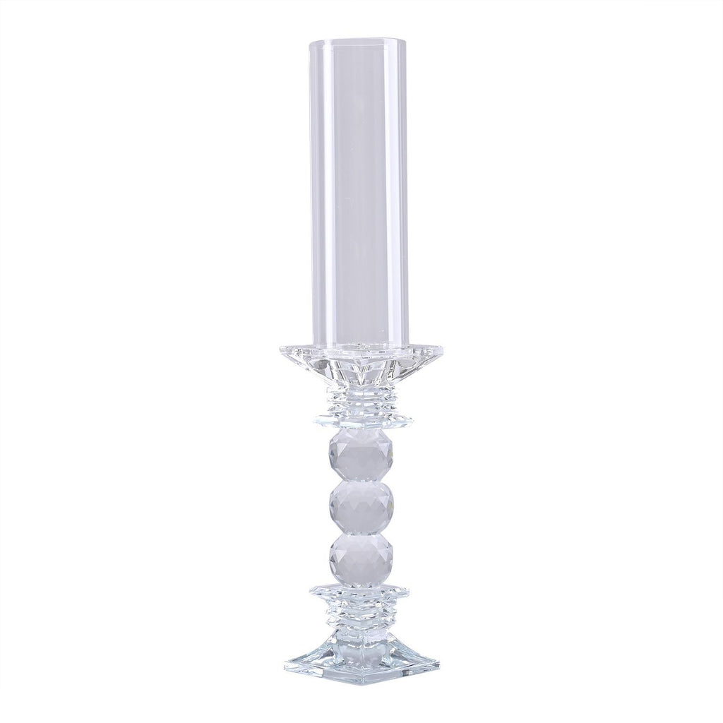 The 5th Season Kristall-Kerzenhalter, 47cm Höhe, Silber