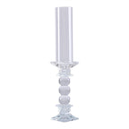 The 5th Season Kristall-Kerzenhalter, 47cm Höhe, Silber