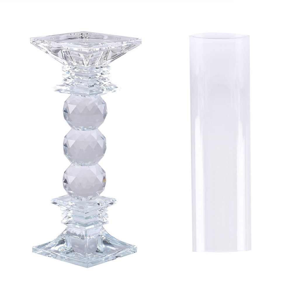 The 5th Season Kristall-Kerzenhalter, 47cm Höhe, Silber