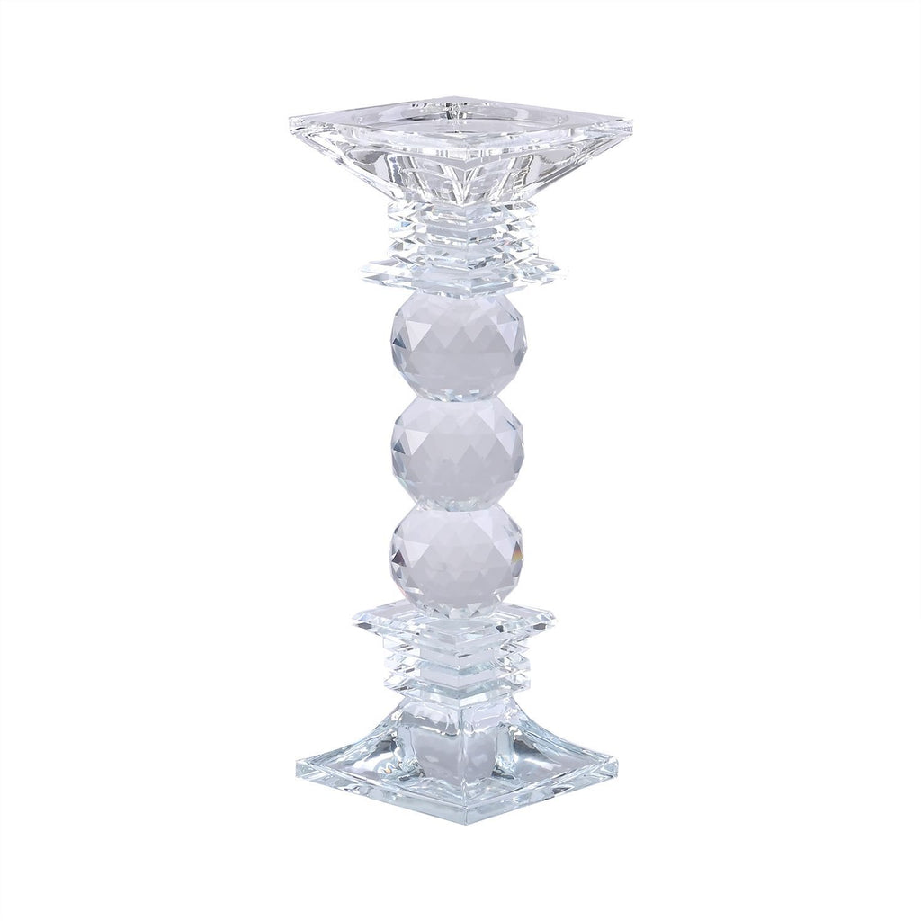 The 5th Season Kristall-Kerzenhalter, 47cm Höhe, Silber