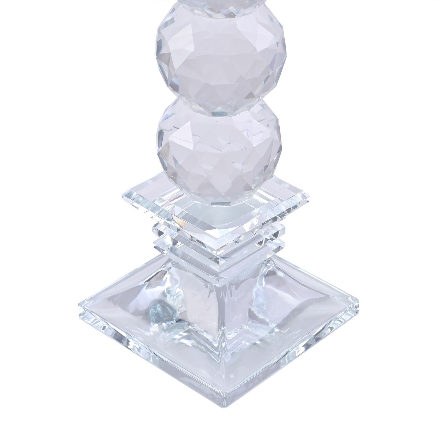 The 5th Season Kristall-Kerzenhalter, 47cm Höhe, Silber