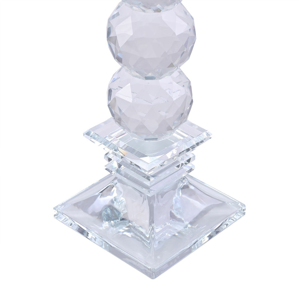 The 5th Season Kristall-Kerzenhalter, 47cm Höhe, Silber