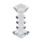 Kristallglass Kerzenhalter, 17x9 cm, quadrat