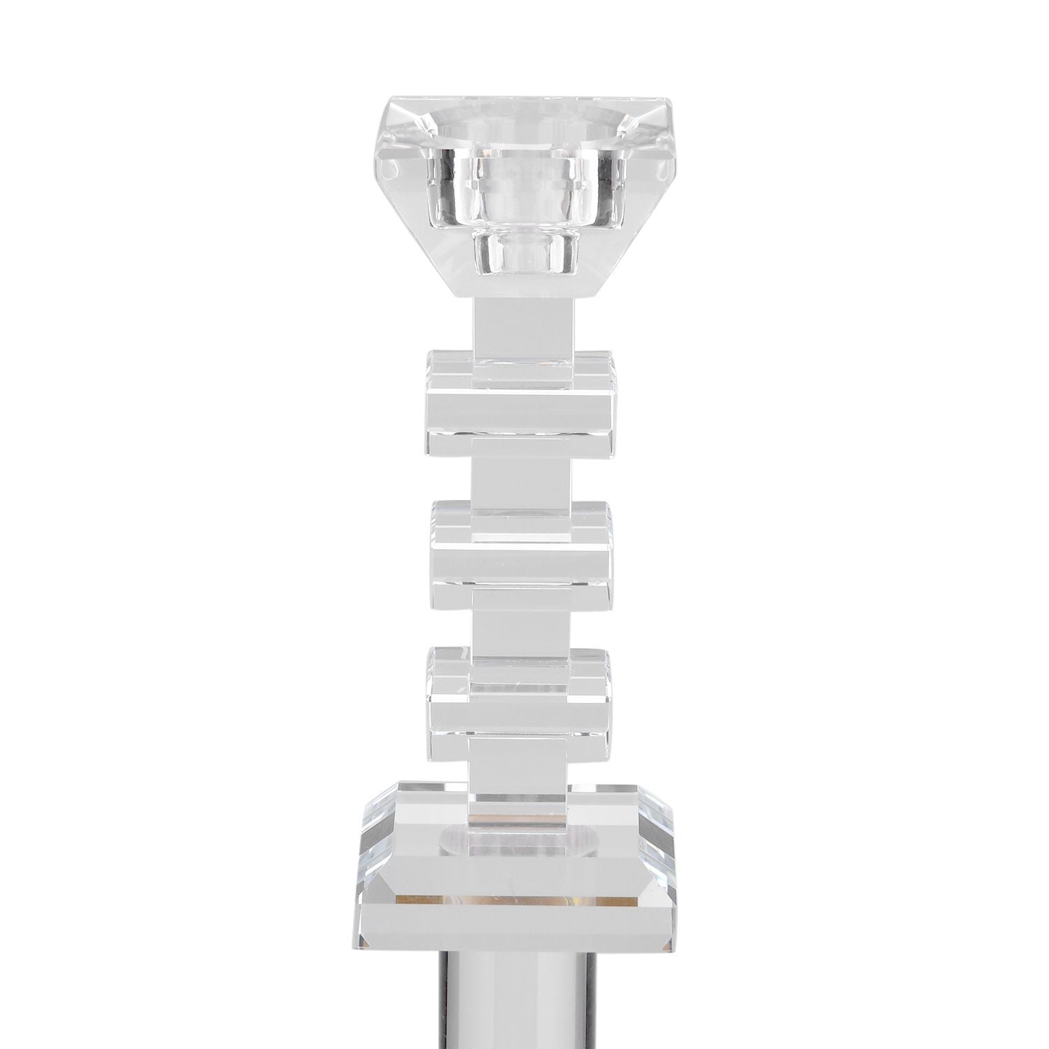 Kristallglass Kerzenhalter, 17x9 cm, quadrat