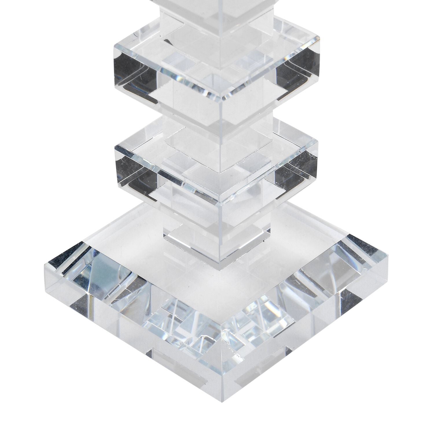 Kristallglass Kerzenhalter, 17x9 cm, quadrat