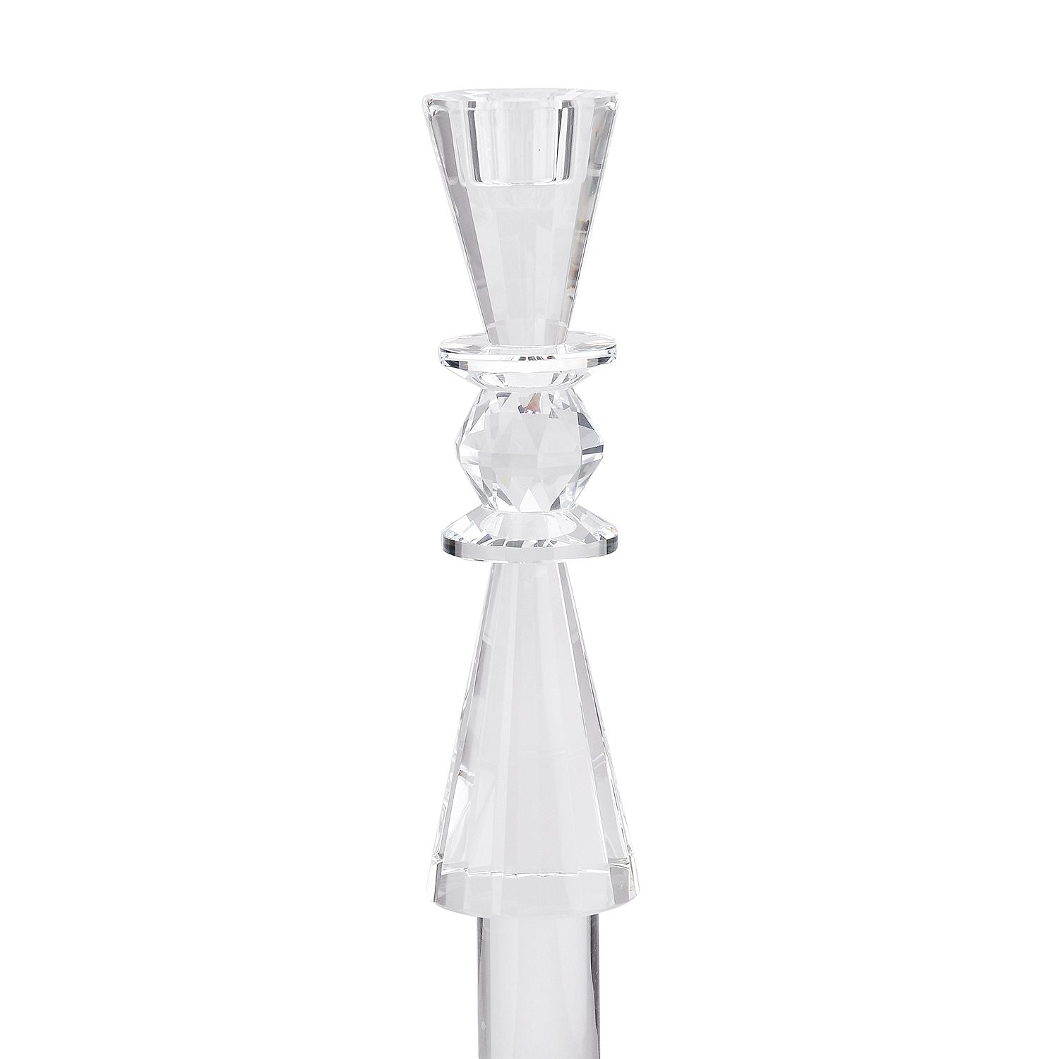Kristall-Kerzenhalter für Kegelkerzen, Größe:23cm