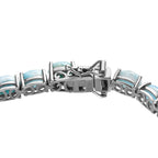 Larimar Armband, ca. 20 cm 925 Silber platiniert ca. 23.92 ct