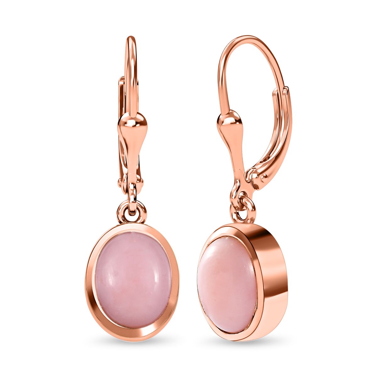 AA Rosa Opal Ohrringe 925 Silber rosévergoldet ca. 2.94 ct