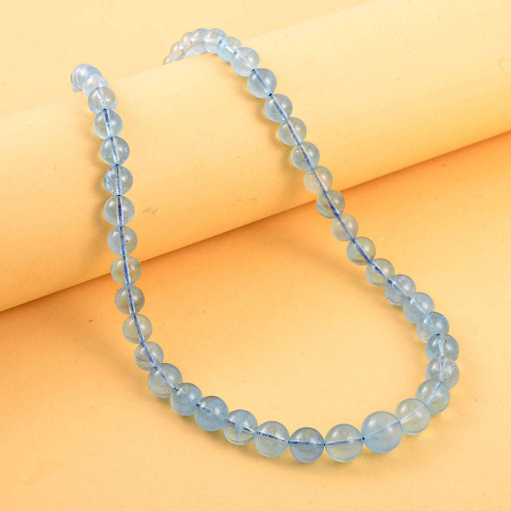 Aquamarin Halskette ca. 45 cm 925 Silber rhodiniert ca. 244.00 ct