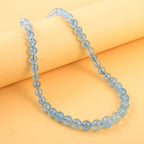Aquamarin Halskette ca. 45 cm 925 Silber rhodiniert ca. 244.00 ct