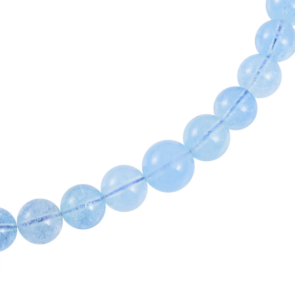 Aquamarin Halskette ca. 45 cm 925 Silber rhodiniert ca. 244.00 ct