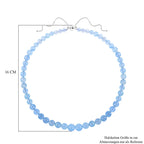 Aquamarin Halskette ca. 45 cm 925 Silber rhodiniert ca. 244.00 ct