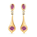 Ilakaka Rosa Saphir und Zirkon Ohrhänger - 1,71 ct.