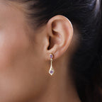 Ilakaka Rosa Saphir (Fissure gefüllt) Ohrringe 925 Silber vergoldet ca. 1.71 ct