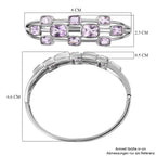Rose De France Amethyst Armreif, ca. 19 cm Edelstahl ca. 14.00 ct