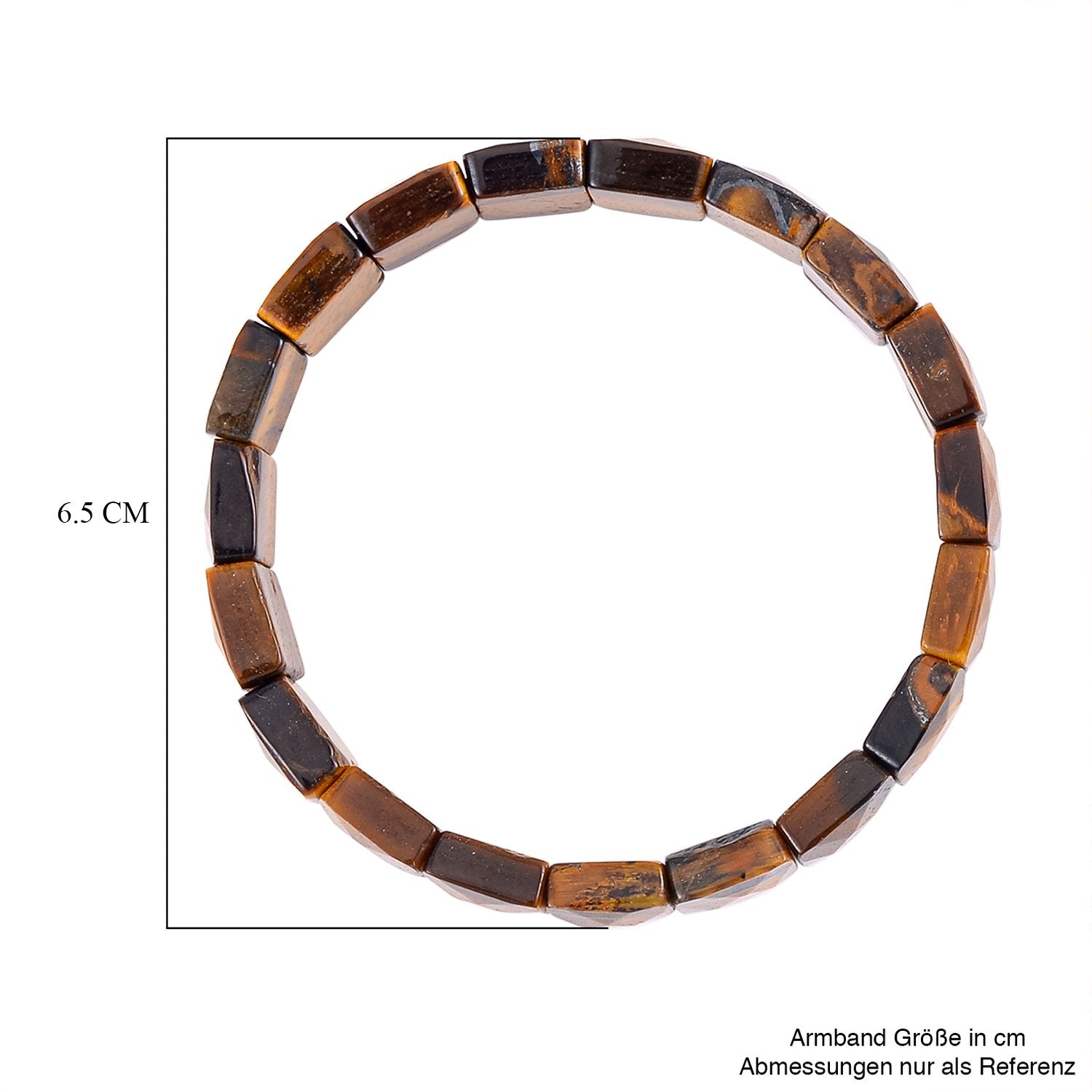 Gelbes Tigerauge Armband, 18 cm, ca. 138.40 ct