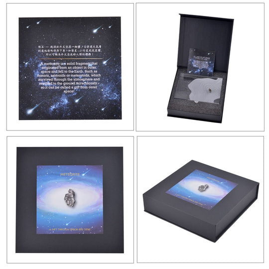 Gem Crystal Kollektion - Echter Muonionalusta Meteorit in Geschenkverpackung für Sammler