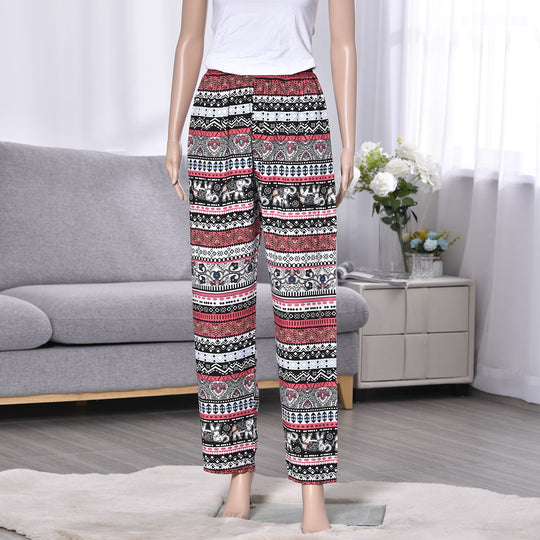 Hose für Damen, Länge 103cm, Hüfte 66cm und Taille 56cm, Rosa und schwarz
