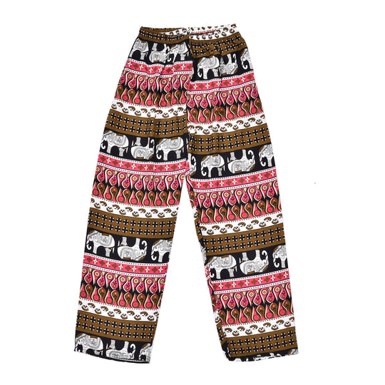 Hose für Damen, Länge 103cm, Hüfte 66cm und Taille 56cm, Rosa und schwarz