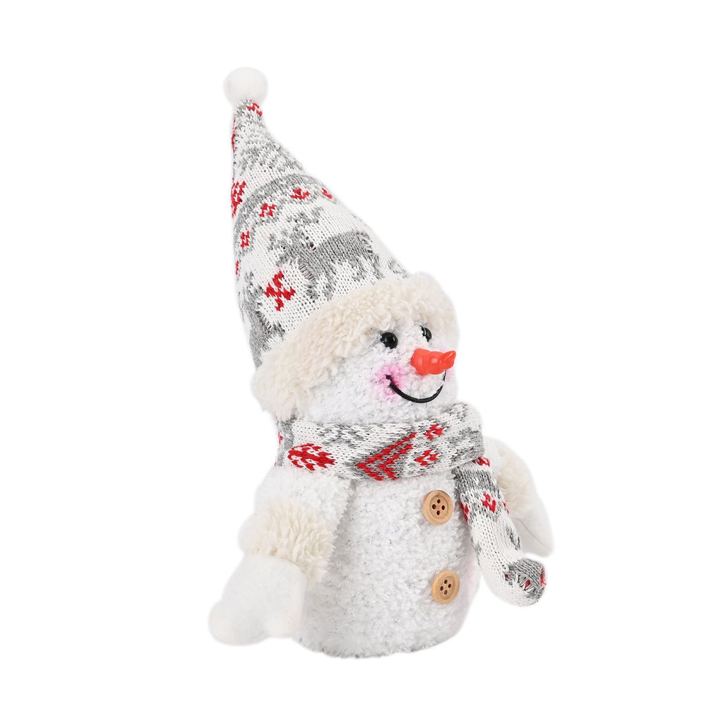 Schneemann mit LED lichter, 25 cm, 3AAA (nicht inkl.), Weiß
