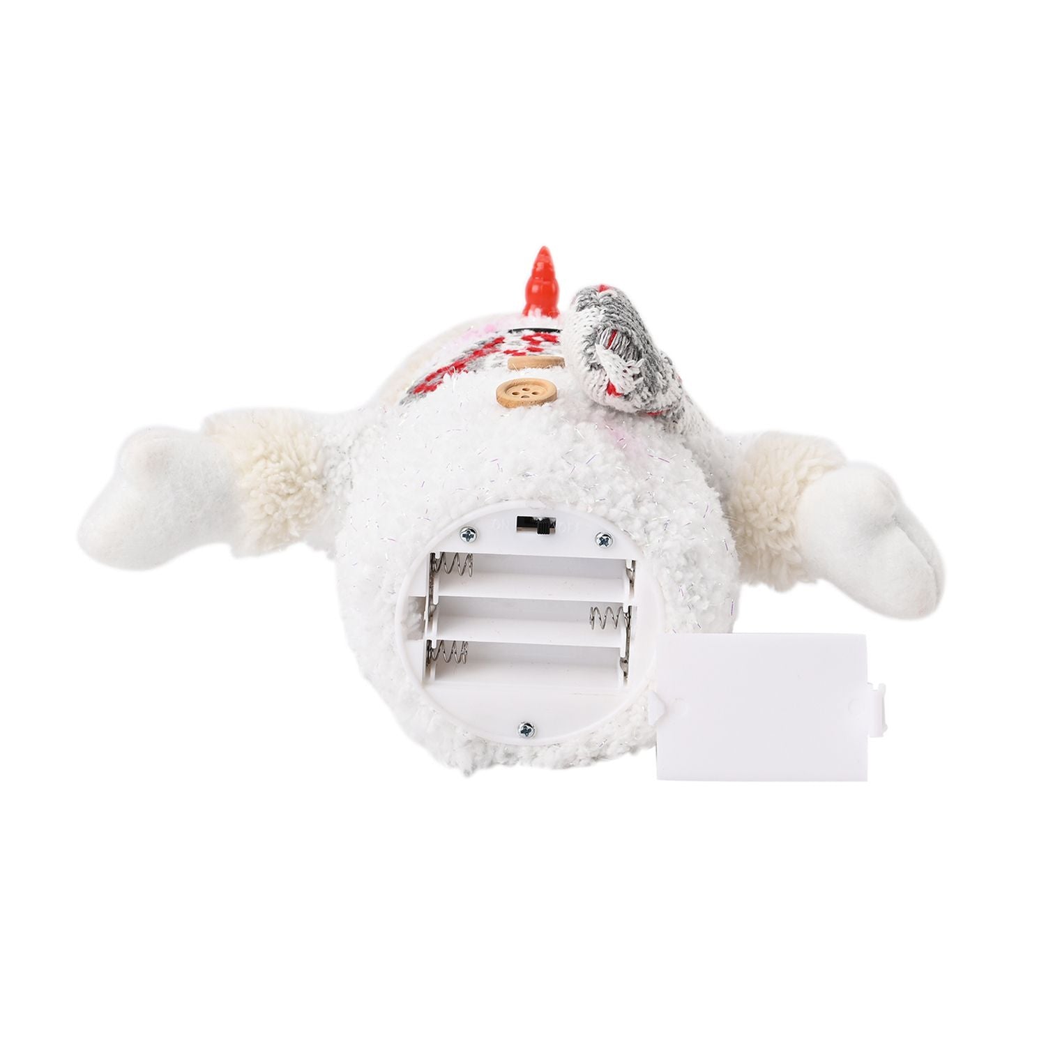 Schneemann mit LED lichter, 25 cm, 3AAA (nicht inkl.), Weiß
