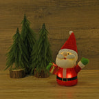 Weihnachtsmann mit LED lichter und Geschenk, 25 cm, 3AAA (nicht inkl.), Rot
