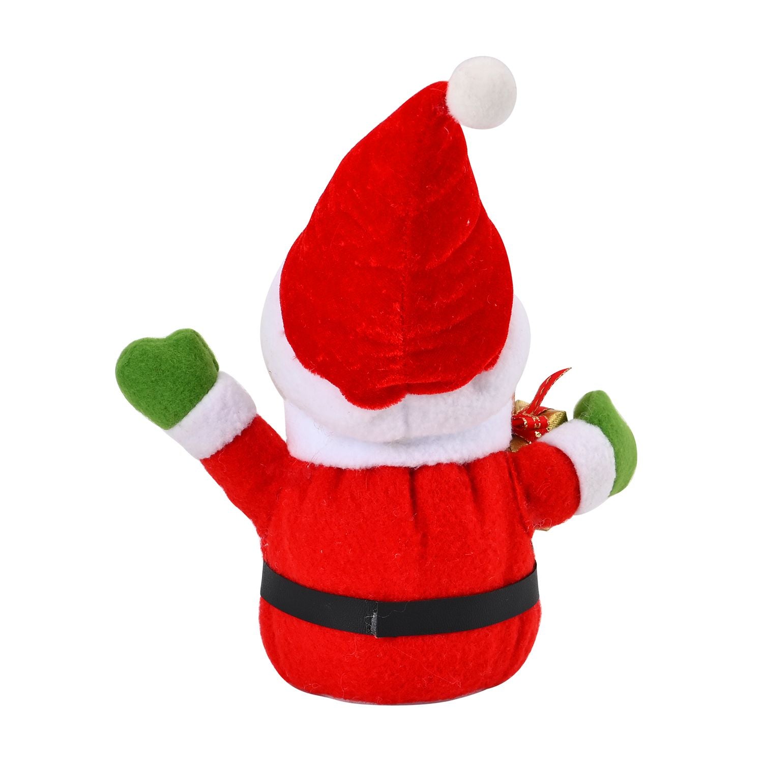 Weihnachtsmann mit LED lichter und Geschenk, 25 cm, 3AAA (nicht inkl.), Rot