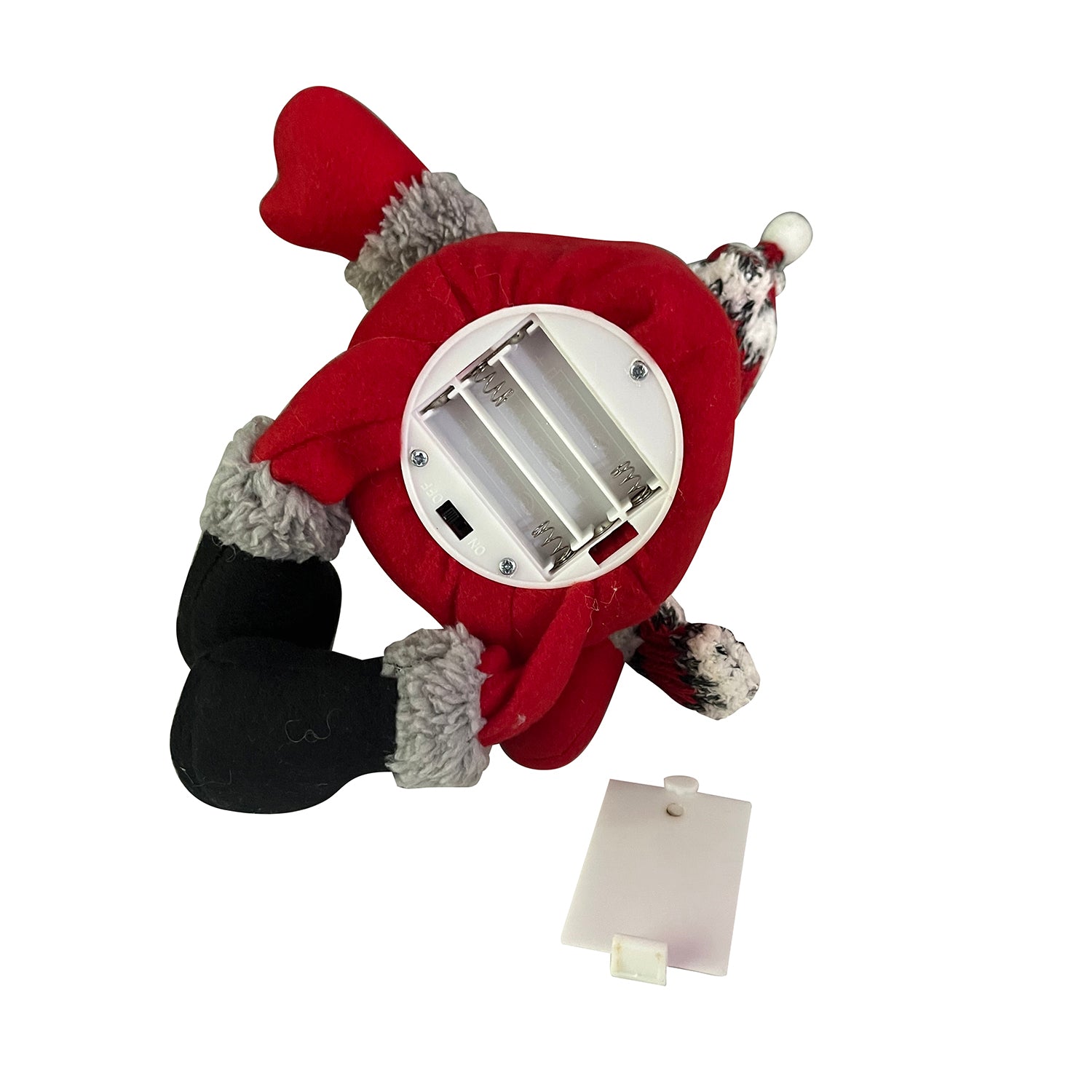 Sitzender Schneemann mit LED lichter, 25 cm, 3AAA (nicht inkl.), Weiß