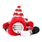 Sitzender Schneemann mit LED lichter, 25 cm, 3AAA (nicht inkl.), Weiß