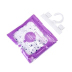HOME SMART Hängende Luftentfeuchter Tasche 220g*5 Lila 1.N.W: 220g Calciumchlorid pro Tasche 2. Lavendel-Duft 3. Weißer oder blauer Haken+angepasster Innenbeutel (Tyvek)+leerer Außenbeutel