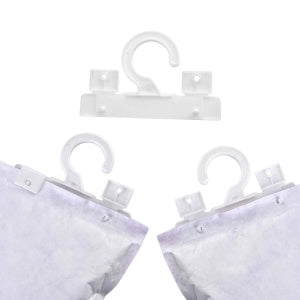 HOME SMART Hängende Luftentfeuchter Tasche 220g*5 Lila 1.N.W: 220g Calciumchlorid pro Tasche 2. Lavendel-Duft 3. Weißer oder blauer Haken+angepasster Innenbeutel (Tyvek)+leerer Außenbeutel