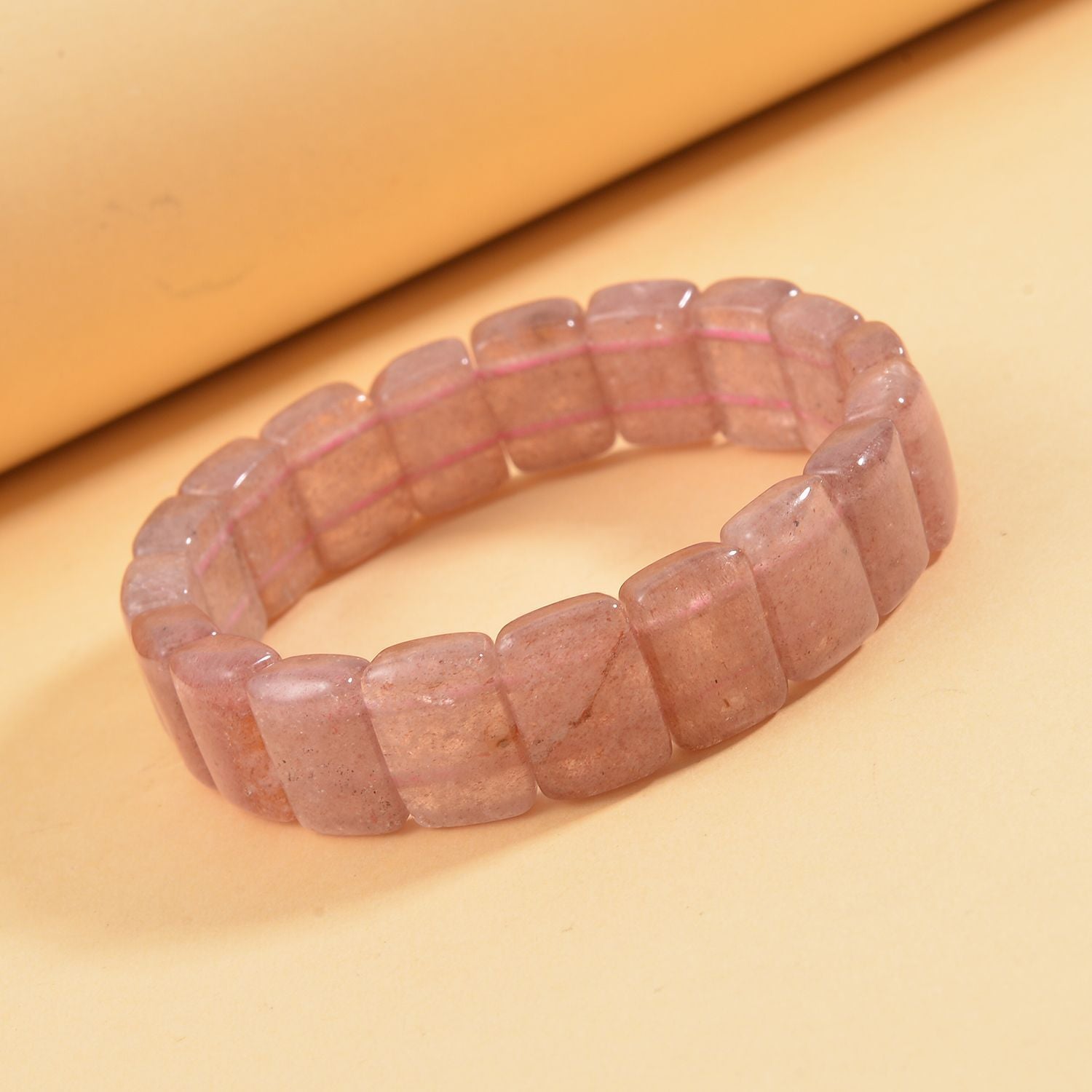 Erdbeer Quarz Armband 17 cm  ca. 170.00 ct