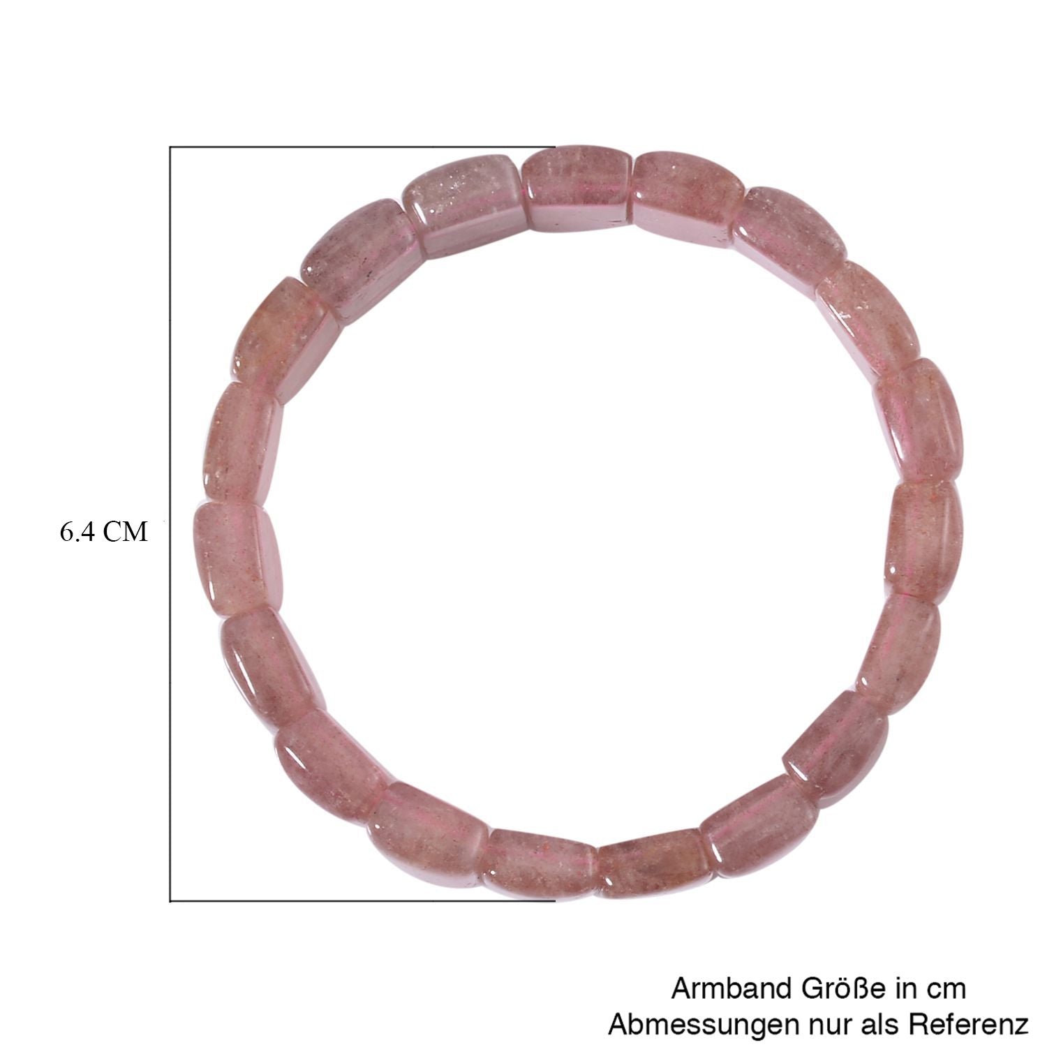Erdbeer Quarz Armband 17 cm  ca. 170.00 ct
