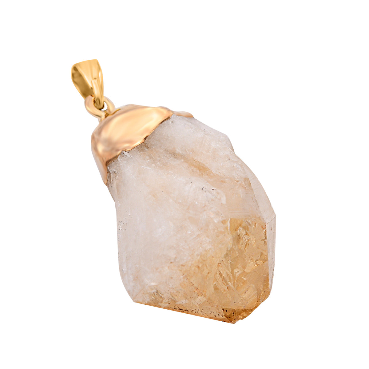 Citrin Anhänger, goldfarben ca. 50.00 ct