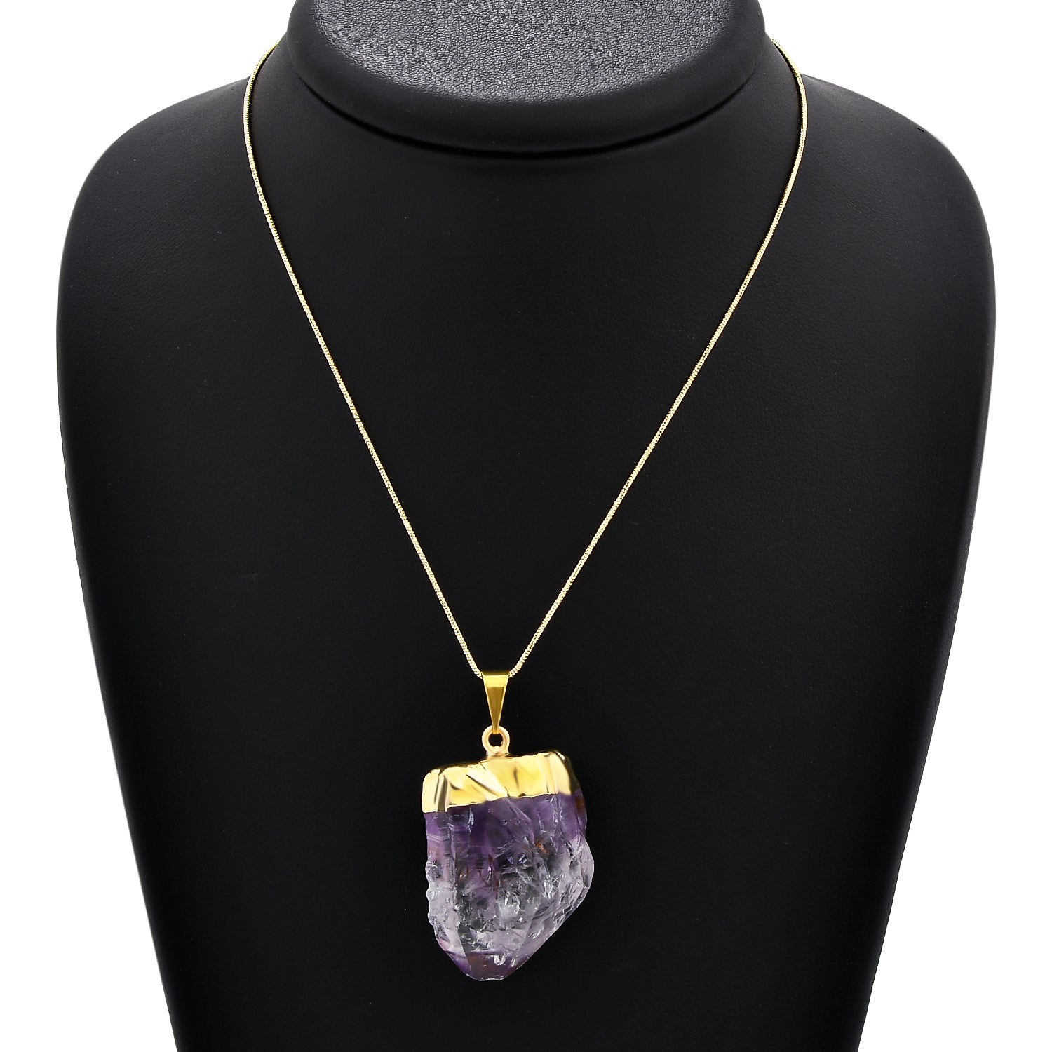 Afrikanischer Amethyst Anhänger, goldfarben ca. 50.00 ct