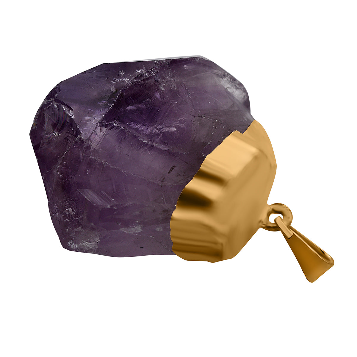 Afrikanischer Amethyst Anhänger, goldfarben ca. 80.00 ct