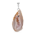Drusy Quarz Anhänger, silberfarben ca. 30.00 ct