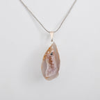Drusy Quarz Anhänger, silberfarben ca. 30.00 ct