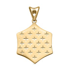 375 Gold Anhänger, Hexagon