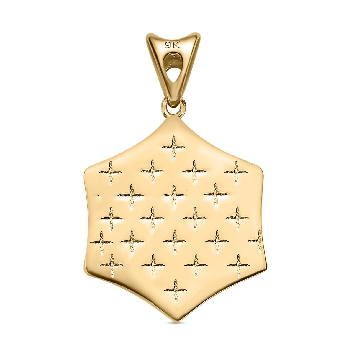 375 Gold Anhänger, Hexagon