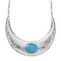 Blaue Türkis-Halskette, 45 cm - 59,36 ct.
