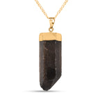Rauchquarz Anhänger, goldfarben ca. 50.00 ct