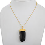 Rauchquarz Anhänger, goldfarben ca. 100.00 ct