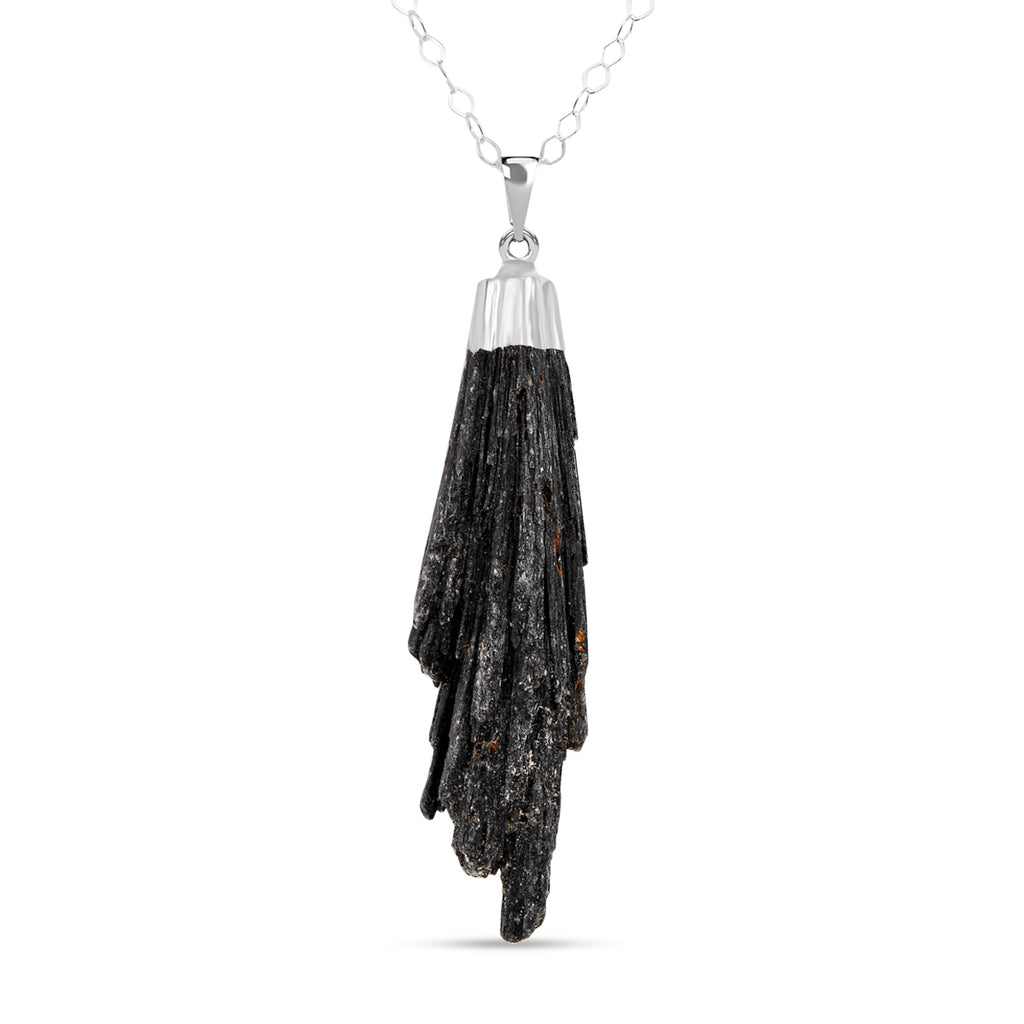 Kyanit Anhänger, silberfarben ca. 50.00 ct