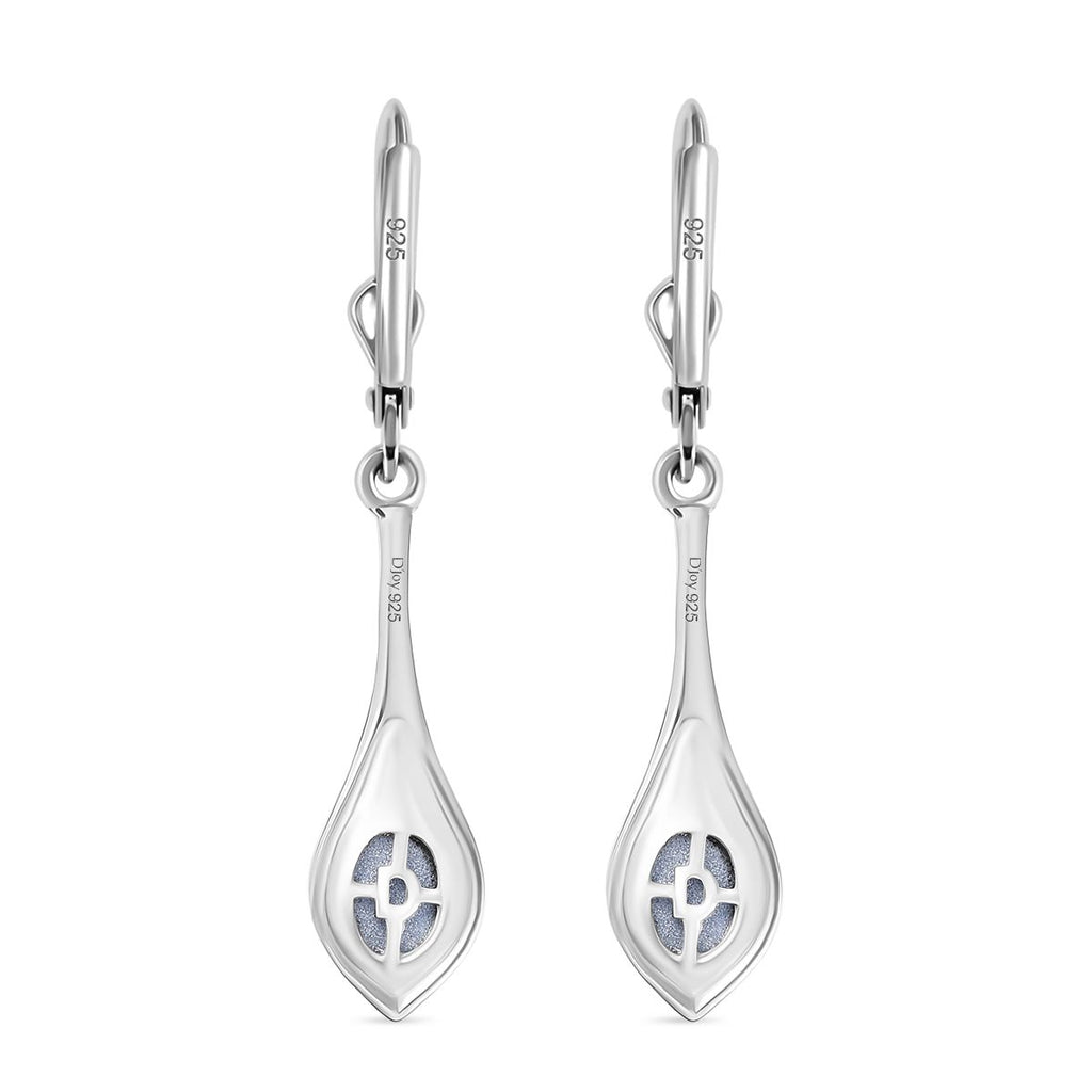 Aurora Mondstein Ohrringe, 925 Silber platiniert ca. 1.84 ct