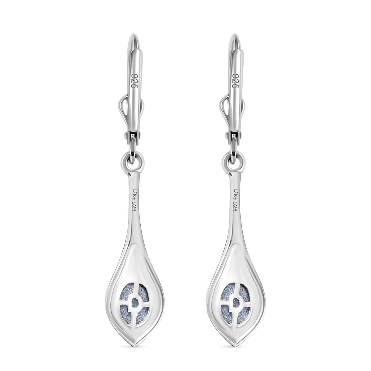 Aurora Mondstein Ohrringe, 925 Silber platiniert ca. 1.84 ct