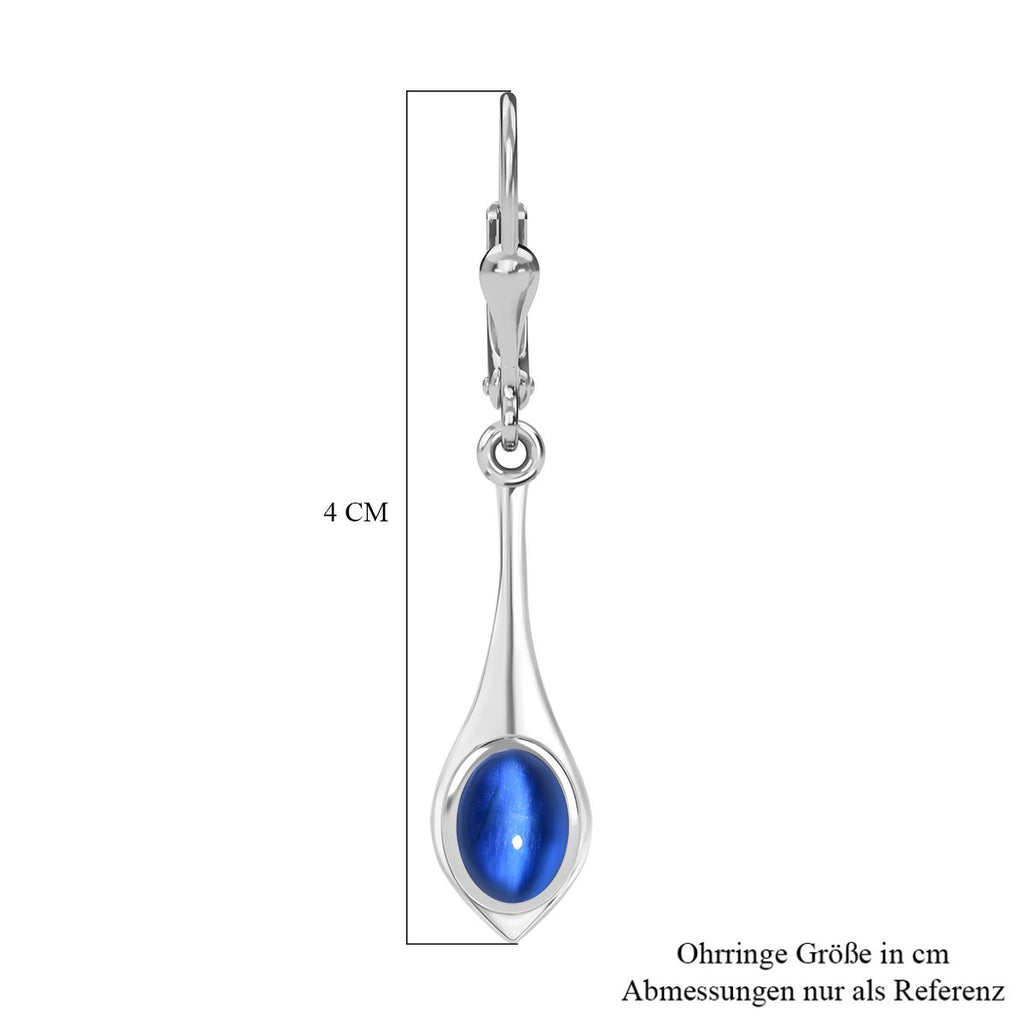 Aurora Mondstein Ohrringe, 925 Silber platiniert ca. 1.84 ct